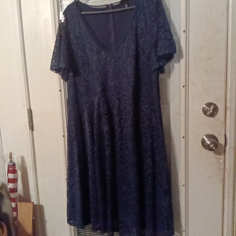 Torrid Navy Lace Midi Dress Sz 20 Mother Of The Bride/Groom Formal Occasion